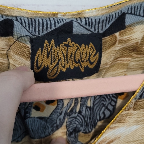 Nwot Vintage Mystique safari print kaftan OS - Picture 3 of 7